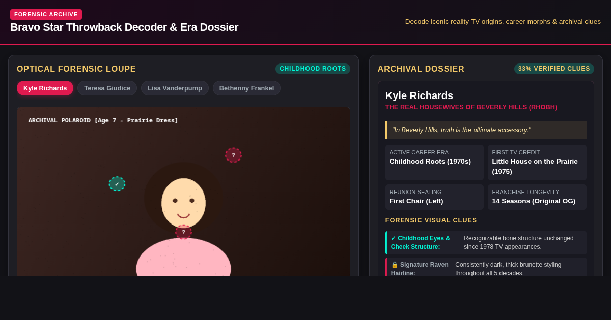 Bravo Star Throwback Decoder & Era Dossier preview