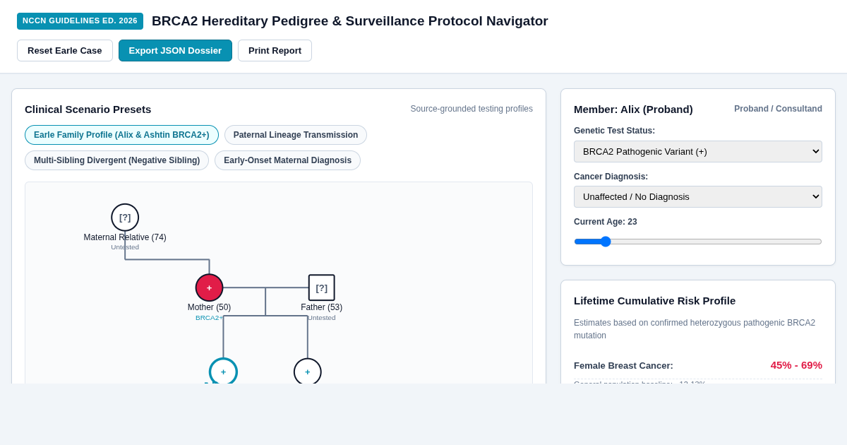 BRCA2 Hereditary Pedigree & Surveillance Protocol Navigator preview