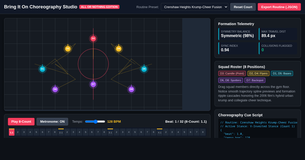 Bring It On Choreography Studio & Routine Sequencer preview