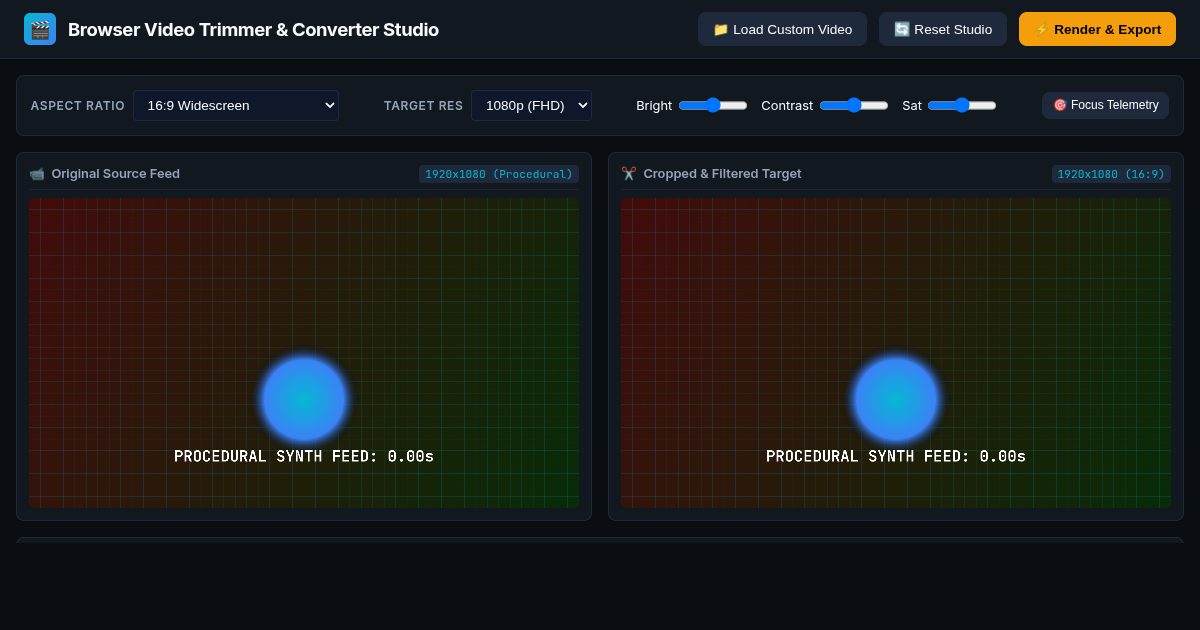 Browser Video Trimmer & Converter Studio preview