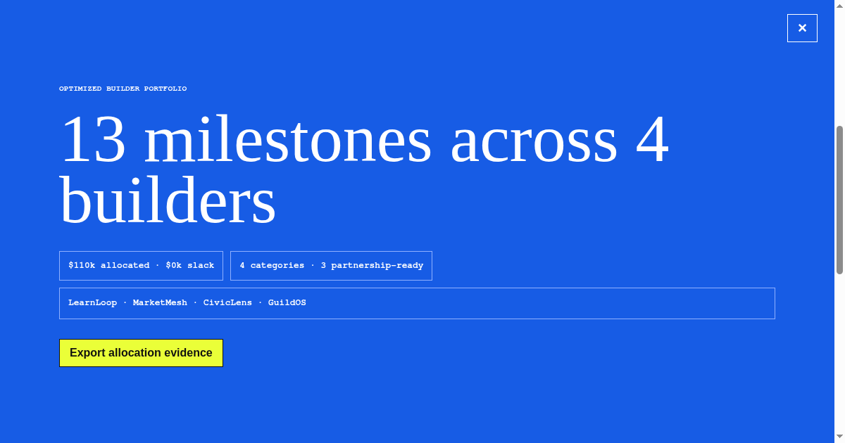 Builder Capital Allocator preview