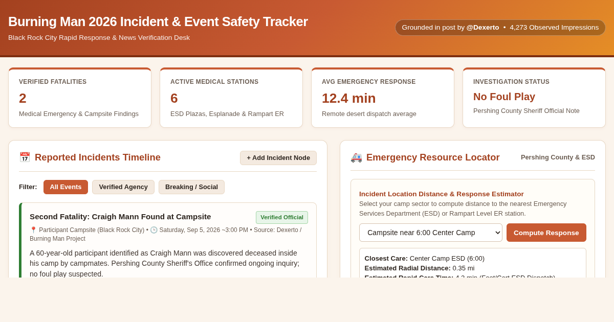 Burning Man 2026 Incident & Event Safety Tracker preview