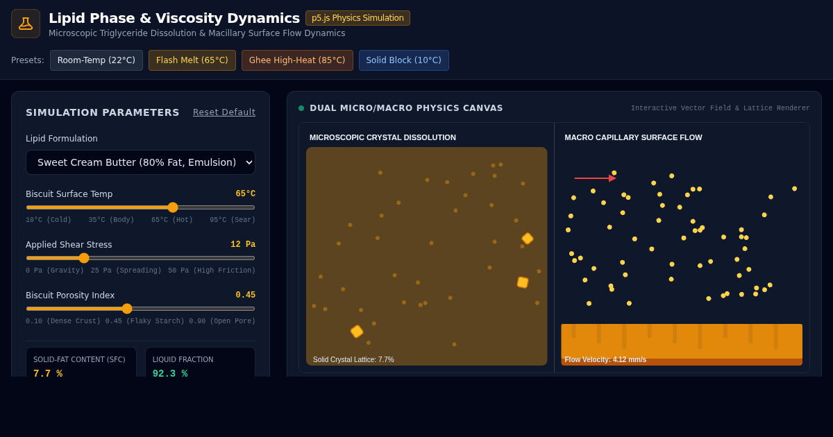 Lipid Phase & Viscosity Dynamics Simulator preview