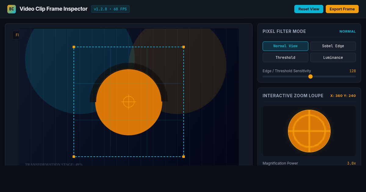 Video Clip Frame Inspector & Aspect Crop Studio preview