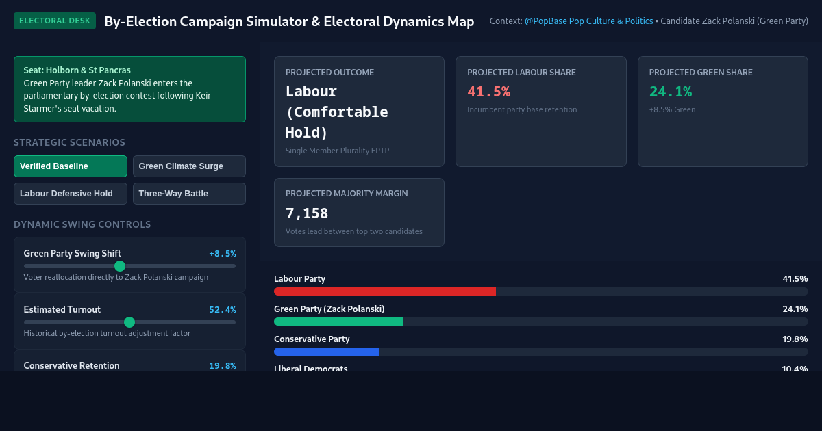 By-Election Campaign Simulator & Electoral Dynamics Map preview