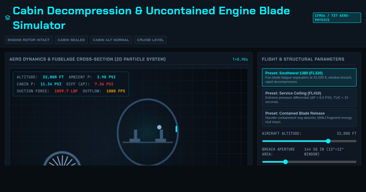Cabin Decompression & Uncontained Engine Blade Simulator preview