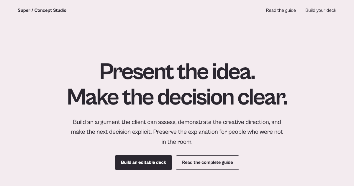 Present the concept clearly preview