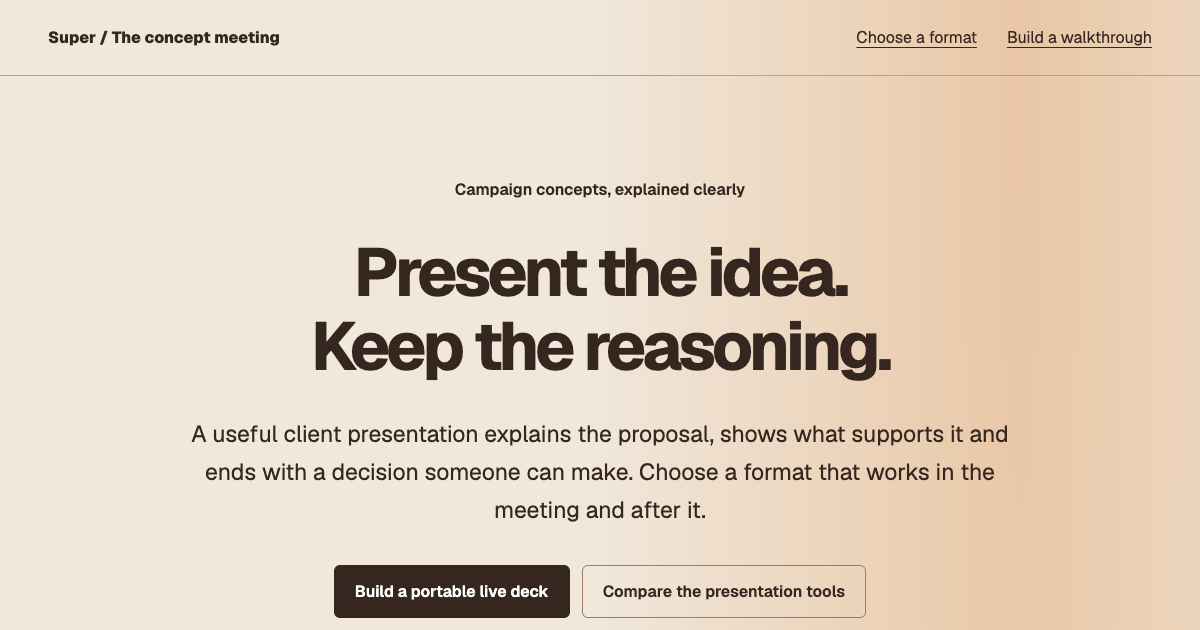 Compare campaign presentation tools preview