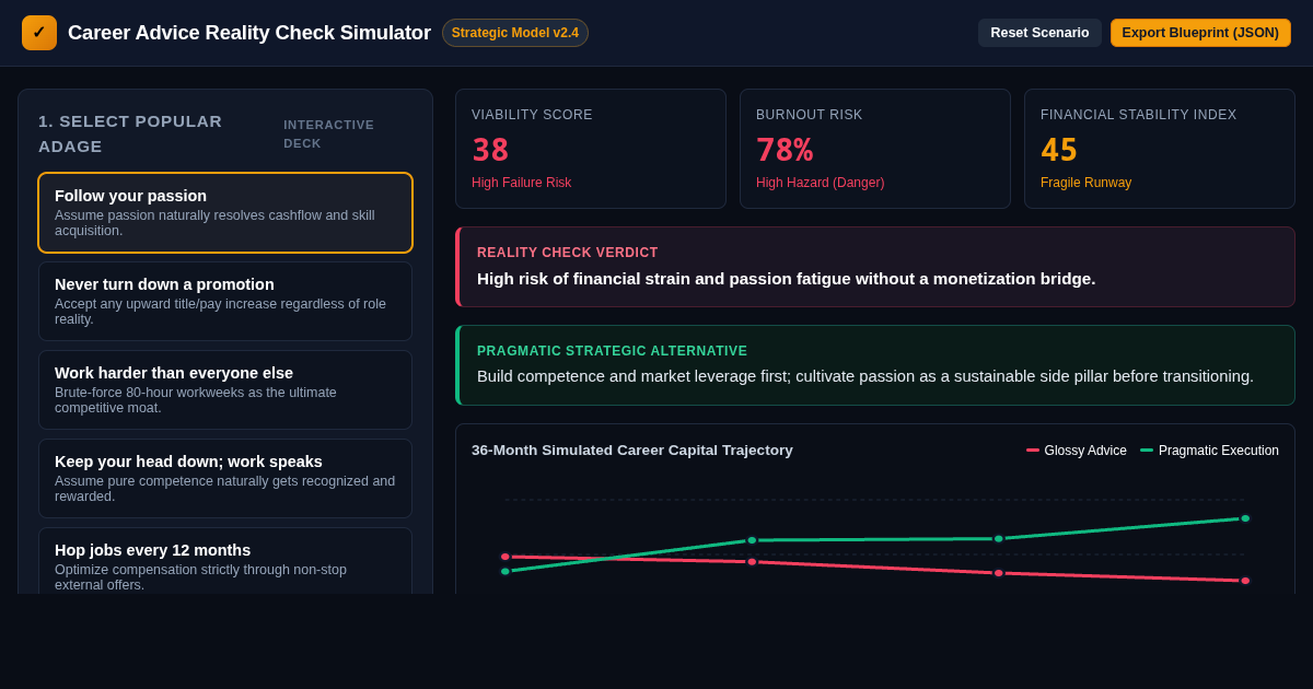 Career Advice Reality Check Simulator | Pragmatic Career Strategy Engine preview