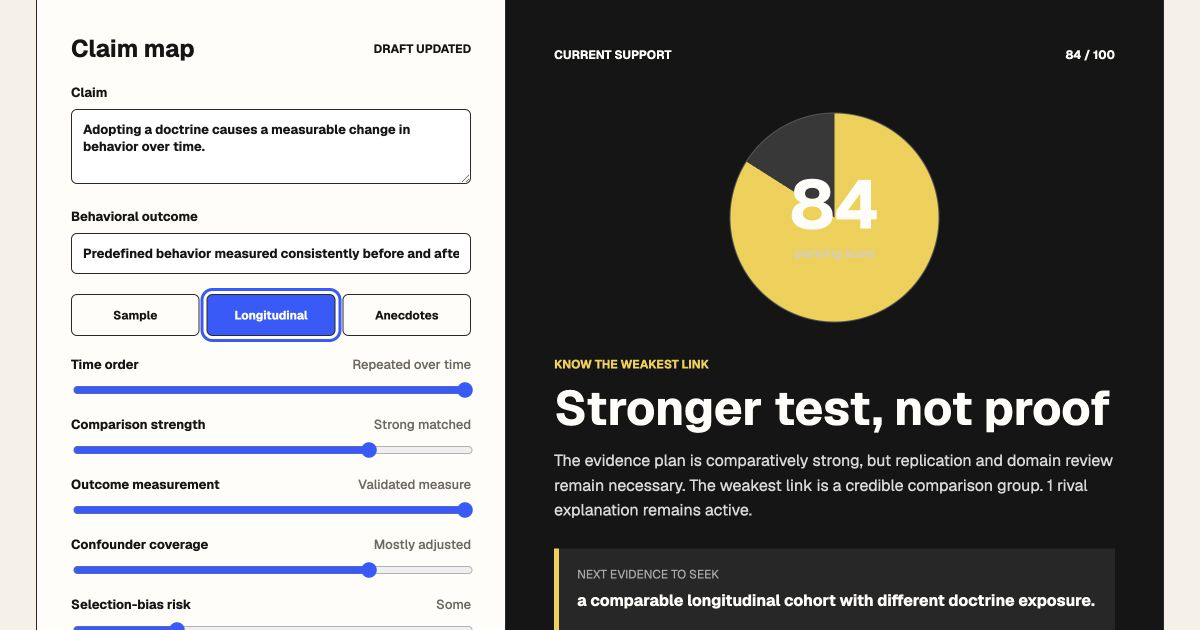 Causal Claim Workbench preview