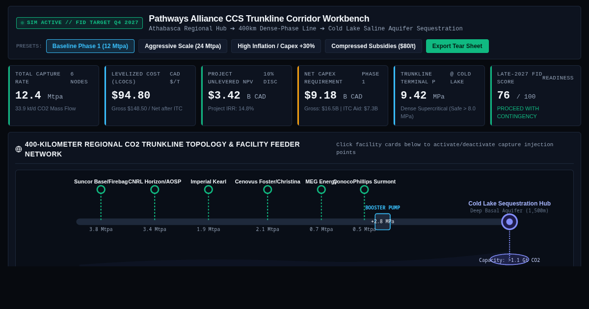 Pathways Alliance CCS FID Engineering & Capital Decision Workbench preview