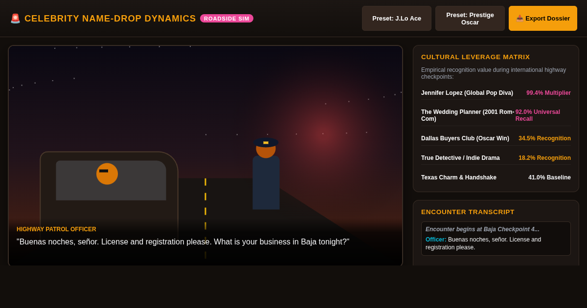 Celebrity Name-Drop Dynamics: Roadside Leverage Sim preview