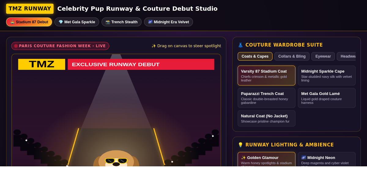 Celebrity Pup Runway & Couture Debut Studio | TMZ Fashion Exclusive preview