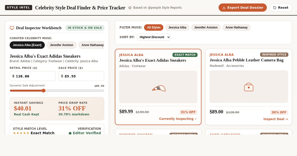 Celebrity Style Deal Finder & Price Tracker | @people Style Intel preview