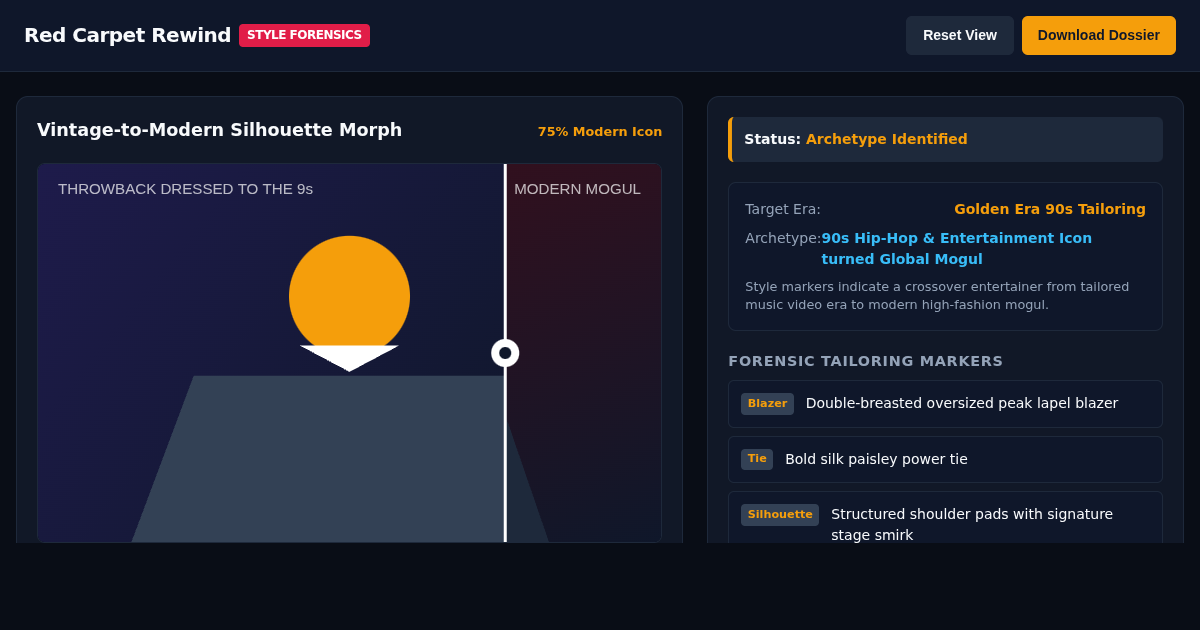 Red Carpet Rewind: Celebrity Style Morph & Trivia Analyzer preview
