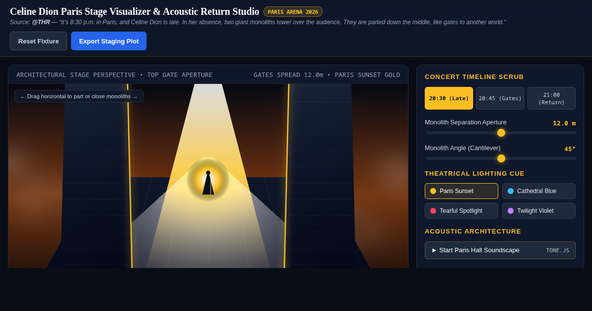 Celine Dion Paris Stage Visualizer & Acoustic Return Studio preview