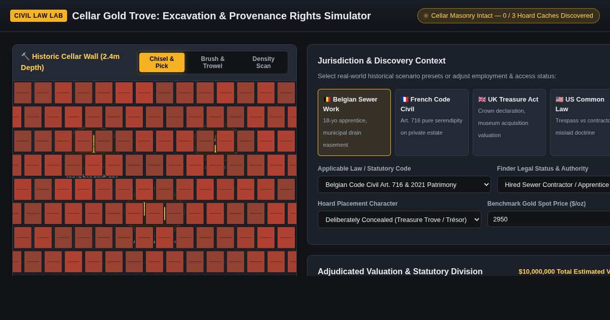 Cellar Gold Trove: Excavation & Provenance Rights Simulator preview