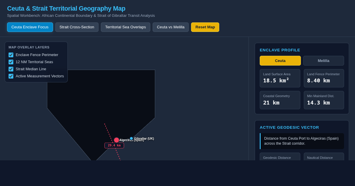 Ceuta & Strait Territorial Geography Map preview