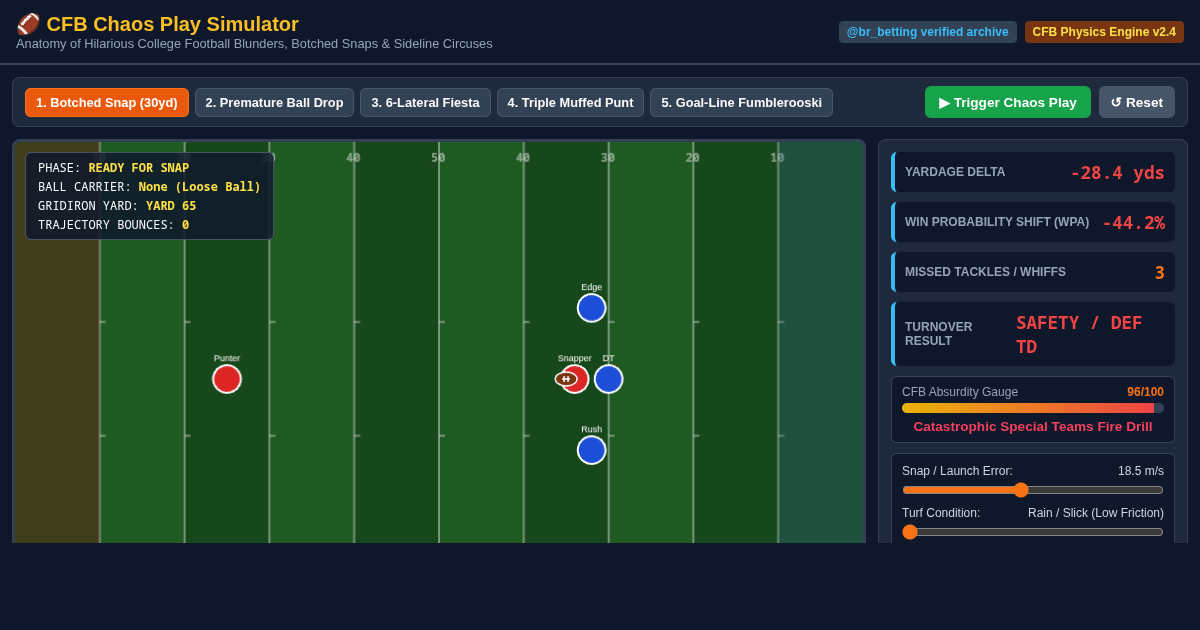 CFB Chaos Play Simulator: Anatomy of Hilarious College Football Blunders preview