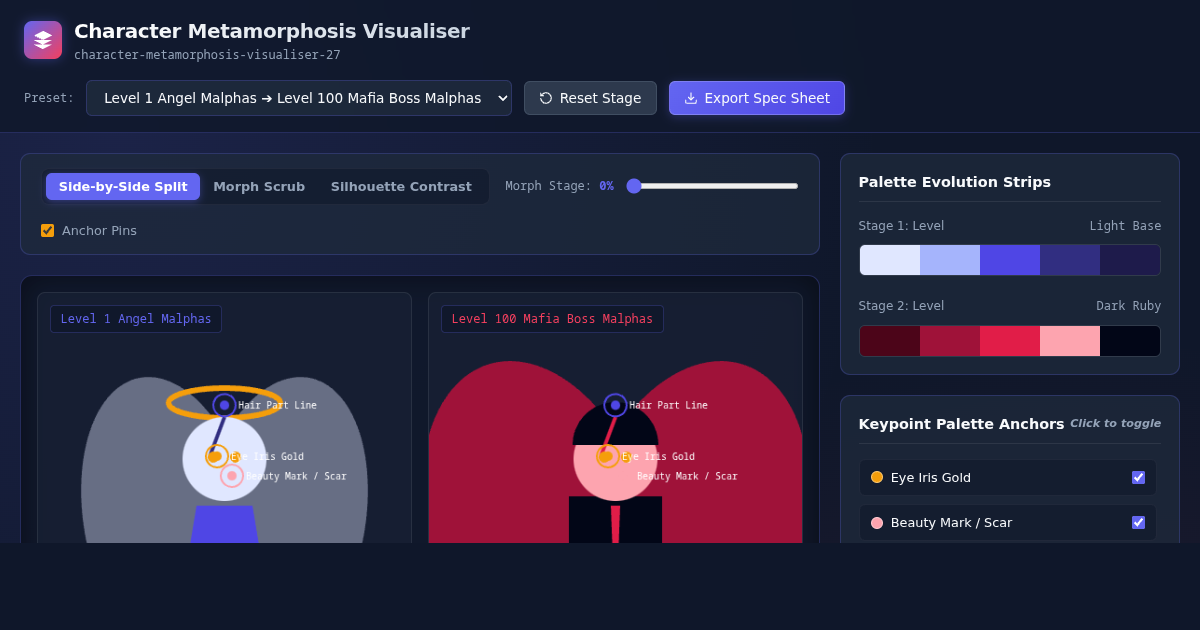 Character Metamorphosis Visualiser & Palette Consistency Tool preview