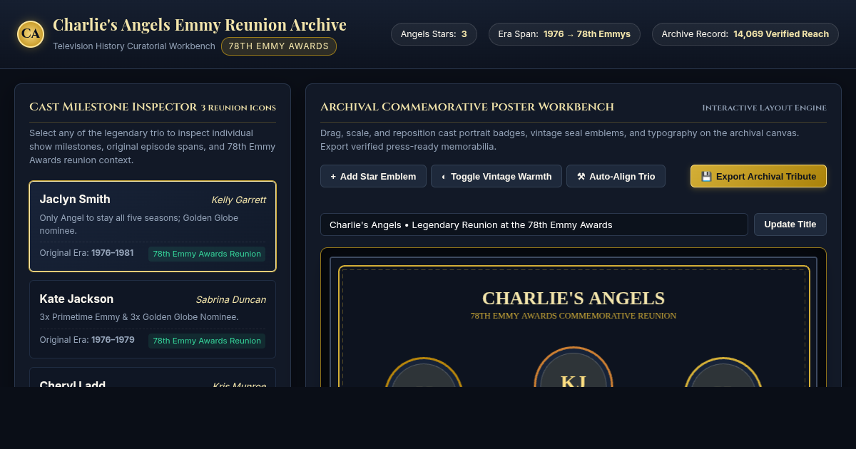 Charlie's Angels Emmy Reunion Archive & Photo Workbench preview