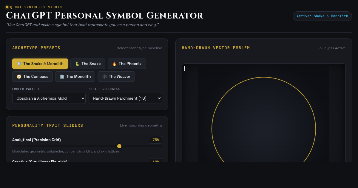 ChatGPT Personal Symbol Generator & Persona Synthesizer preview