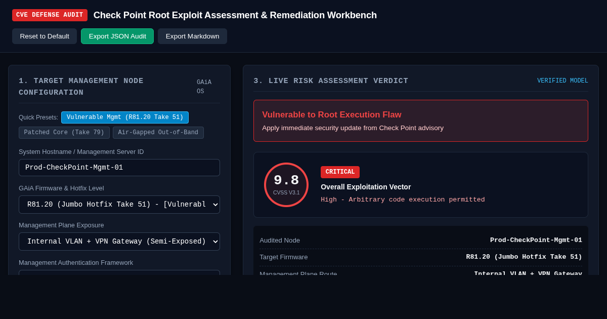 Check Point Root Exploit Assessment & Remediation Workbench preview