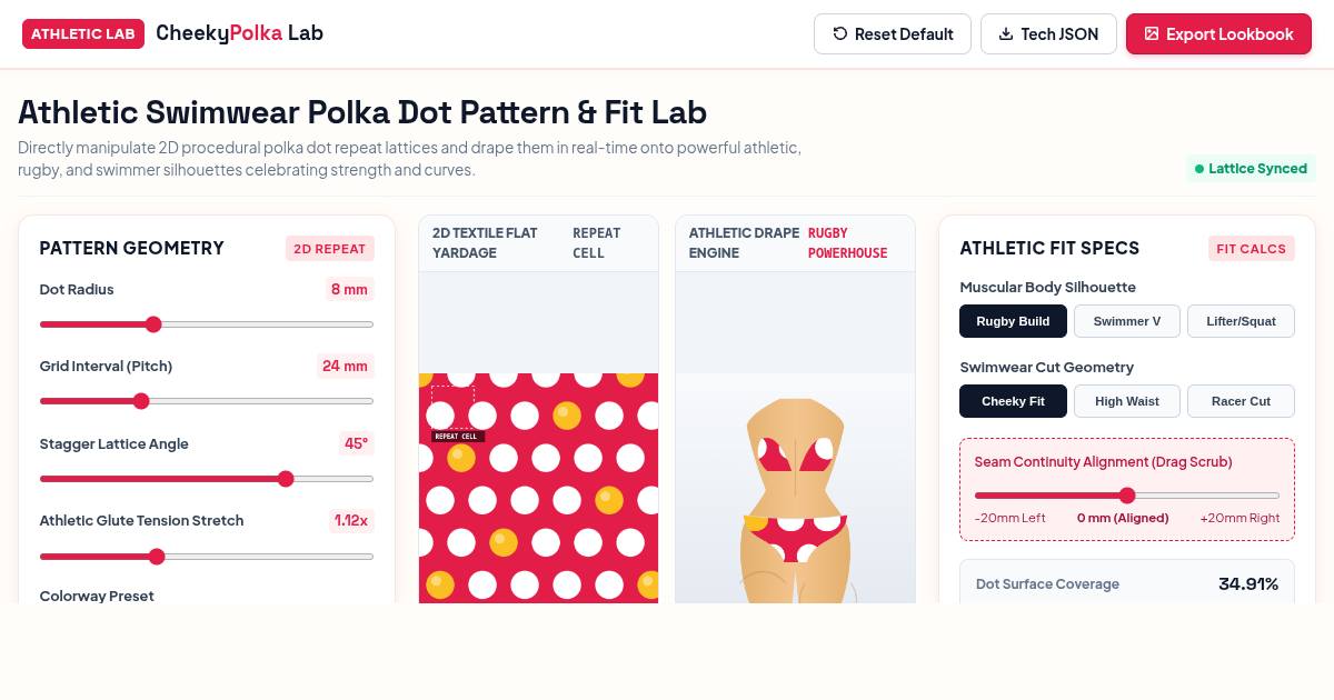 Cheeky Polka Dot Athletic Swimwear Pattern Lab preview