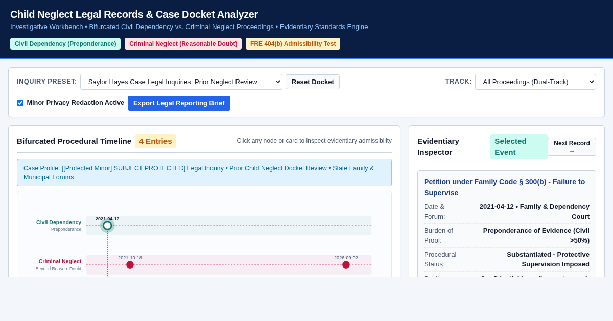 Child Neglect Legal Records & Case Docket Analyzer preview