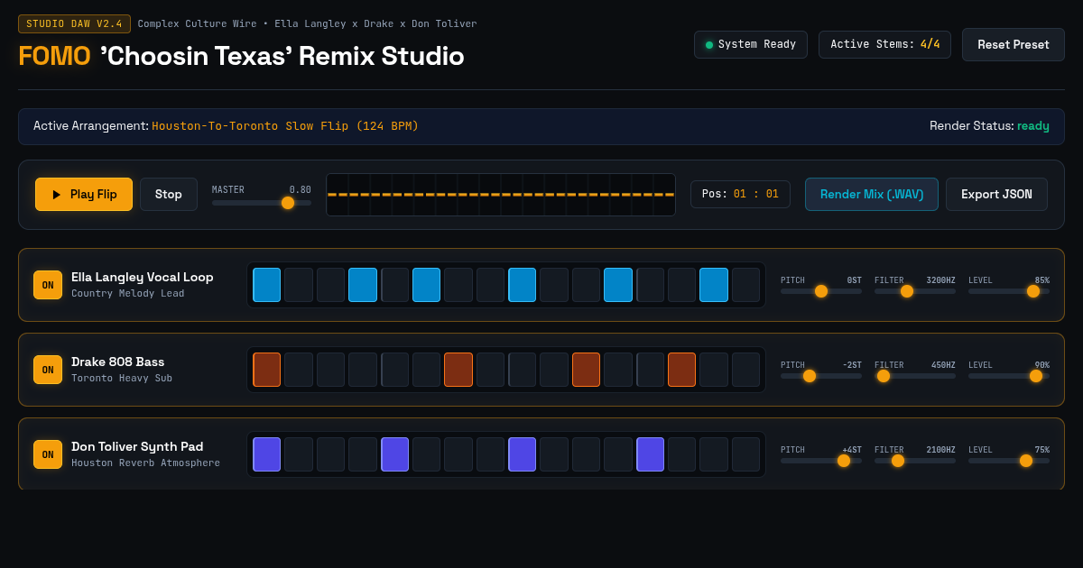 Choosin Texas FOMO Sound Studio & Remix Simulator preview