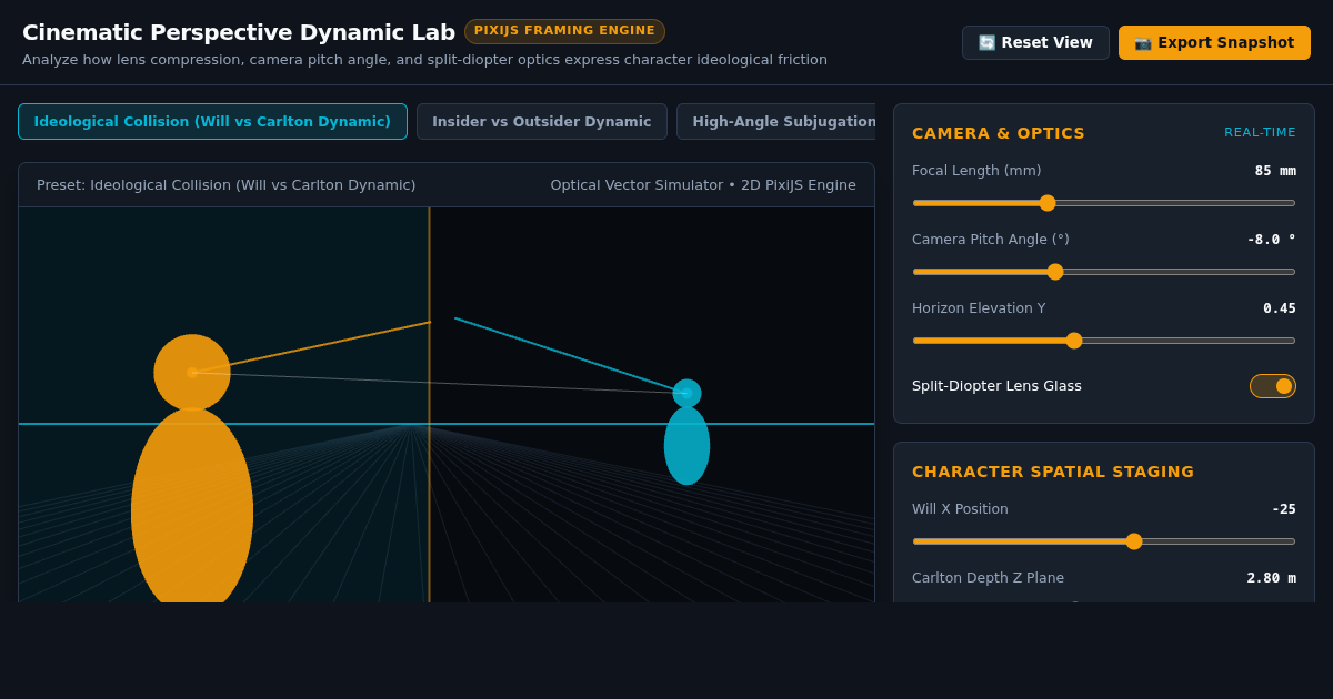 Cinematic Perspective Dynamic Lab - Dual Character Framing & Camera Dynamic Workbench preview