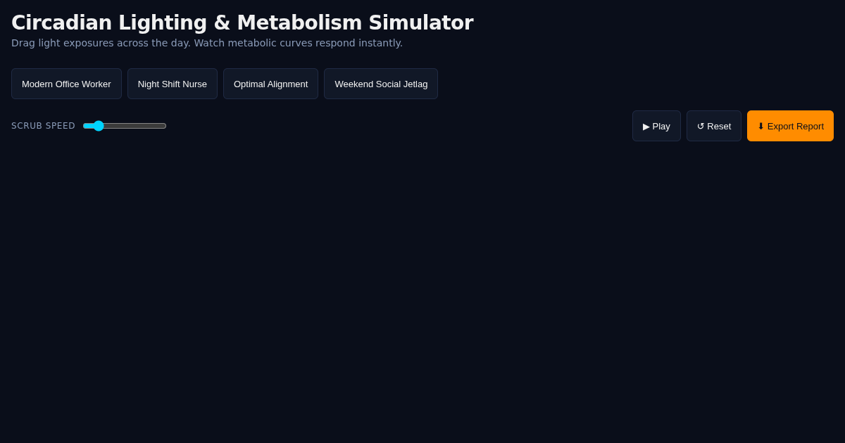 Circadian Lighting & Metabolism Simulator preview
