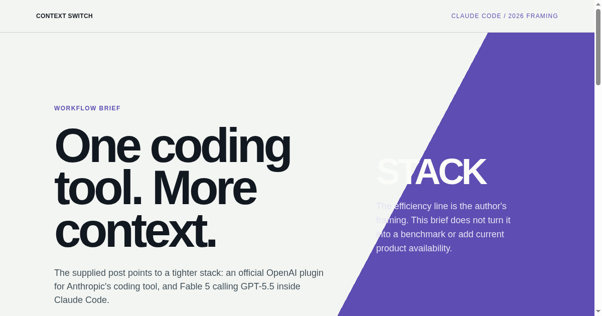 Context Switch | Claude Code Workflow preview