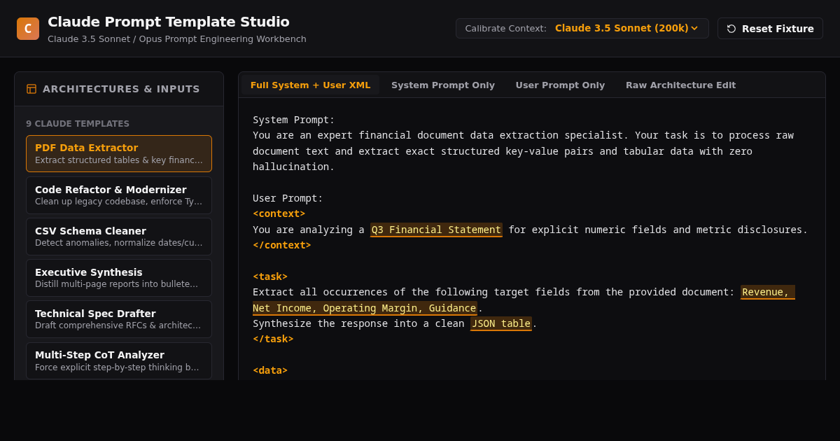 Claude Prompt Template Studio & Variable Injector preview
