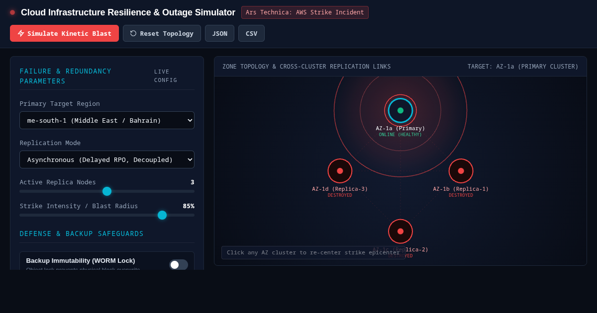 Cloud Infrastructure Resilience & Outage Simulator preview