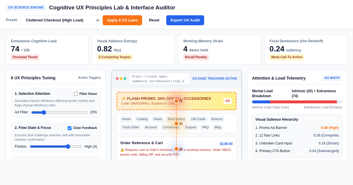 Cognitive UX Principles Lab & Interface Auditor preview