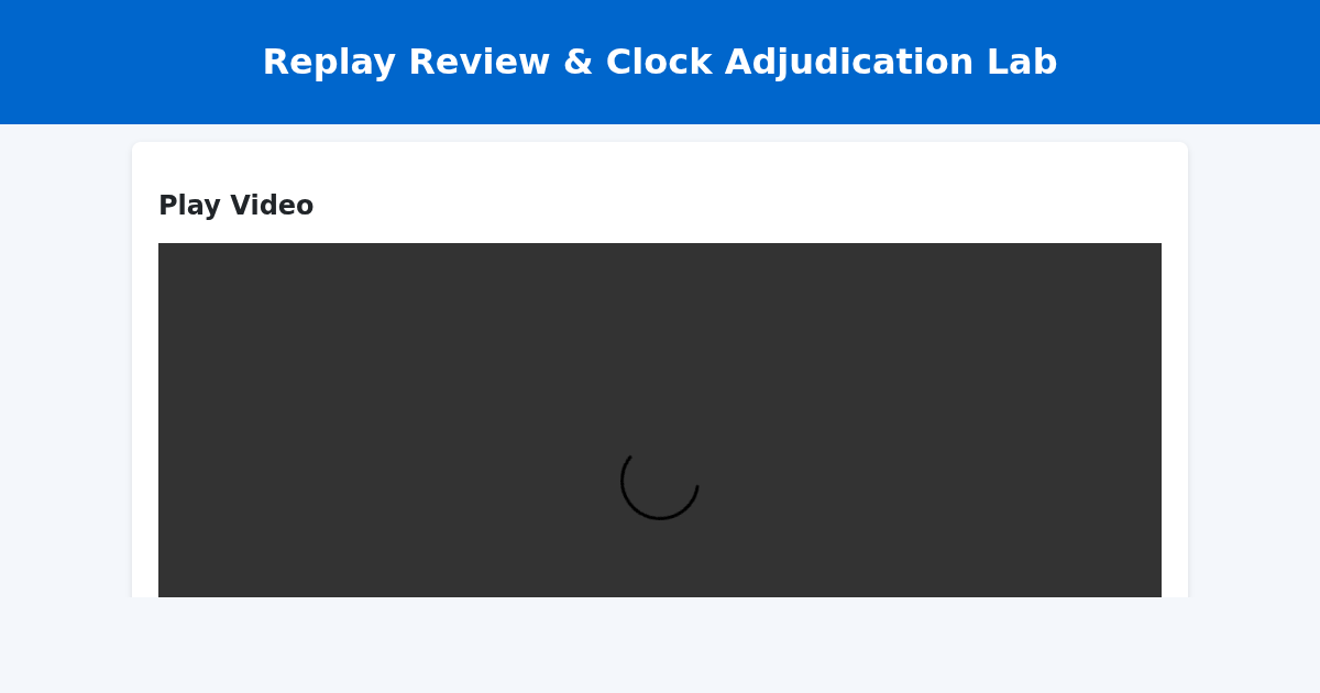 College Football Replay Review & Clock Lab preview