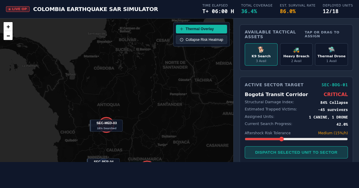 Colombia Earthquake Search & Rescue Tactical Simulator preview