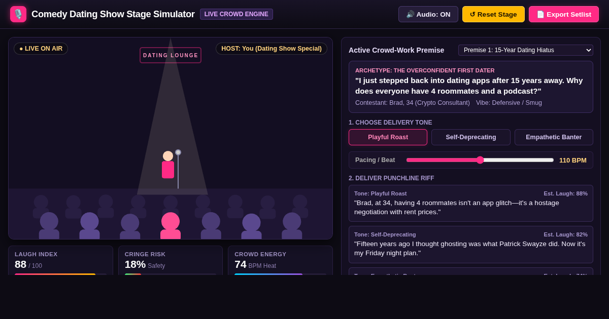 Comedy Dating Show Stage Simulator preview