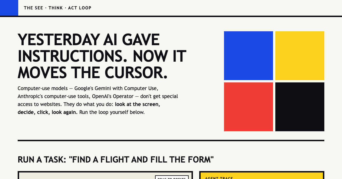 How Computer-Use AI Works: The See-Think-Act Loop preview