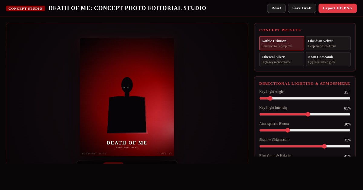 Death of Me: Concept Photo Editorial Studio preview