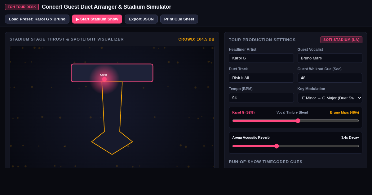Concert Guest Duet Arranger & Stadium Stage Simulator preview