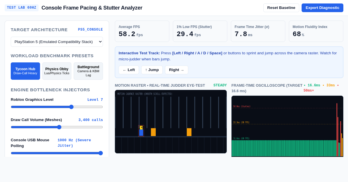 Console Frame Pacing & Stutter Analyzer preview