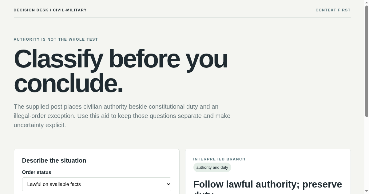 Authority and duty / Decision aid preview
