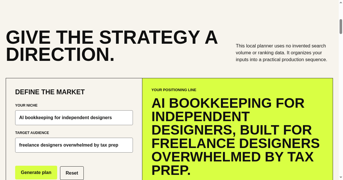 Content Compass | A 30-day SEO plan from one clear line preview