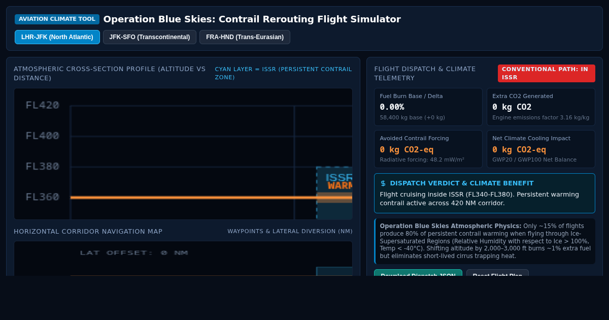 Operation Blue Skies: Contrail Rerouting Flight Simulator preview