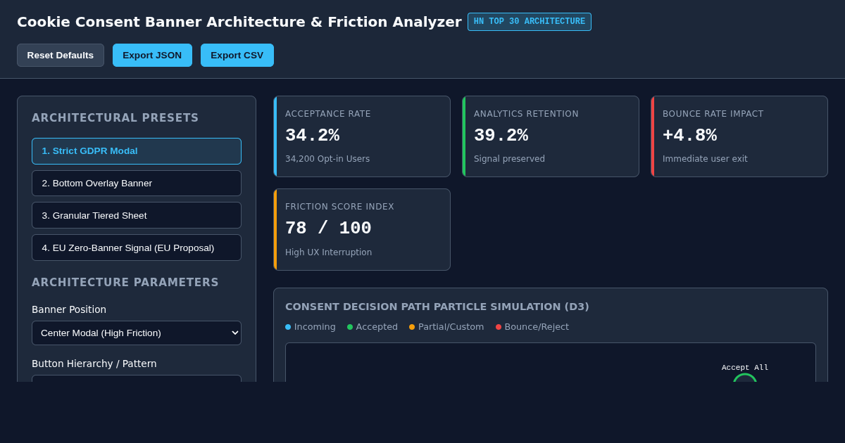 Cookie Consent Banner Architecture & Friction Analyzer preview