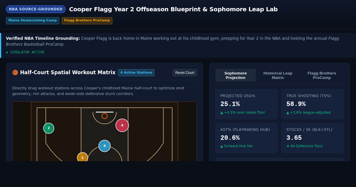 Cooper Flagg Year 2 Offseason Blueprint & Sophomore Leap Lab preview