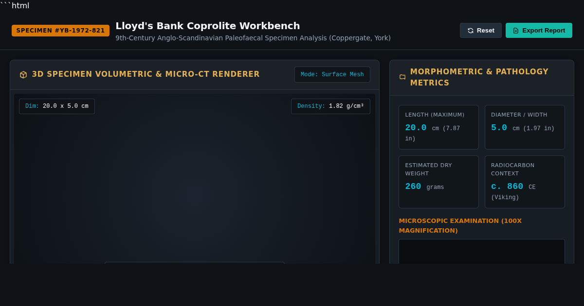 Lloyd's Bank Coprolite — Bioarchaeological Specimen Workbench preview
