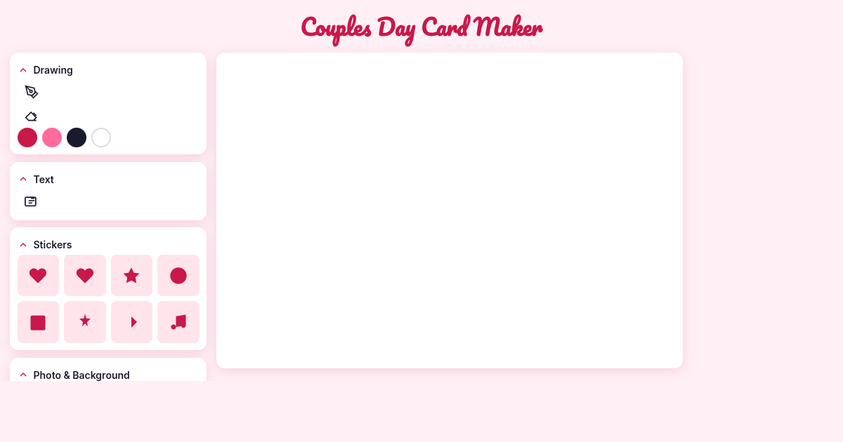 Couples Day Card Maker preview